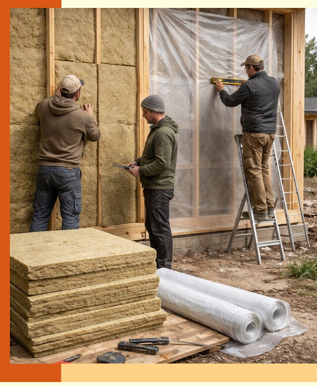 Утепление каркасного дома в Симферополе под ключ с гарантией качества