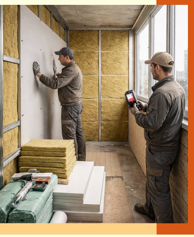 Утепление балкона в Симферополе от 4674 руб. под ключ | ТепломастерСим